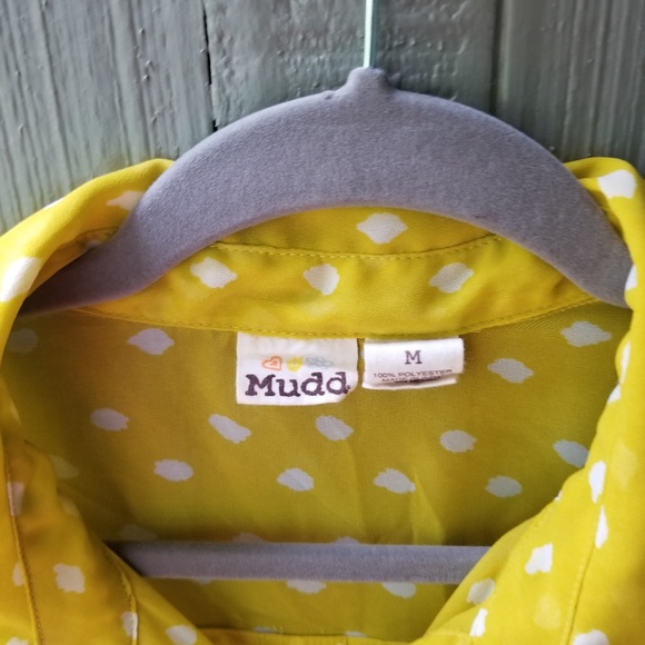 Yellow and white Mudd button down sheer shirt - Picture 2 of 2